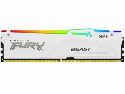 Kingston FURY Beast White RGB EXPO Memorija 16GB DIMM DDR5 6000MHz CL36, Bela