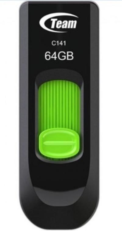 Team Group C141 TC14164GG01 USB 2.0 Flash 64GB crno-zeleni