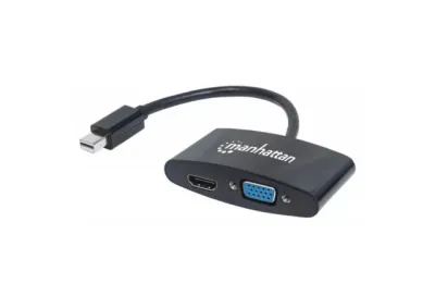 Manhattan 152709 Adapter Mini DisplayPort/M - HDMI/VGA F Kabl, Crni