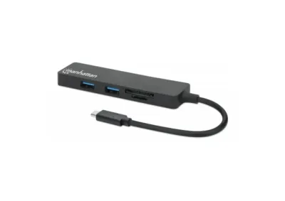 MAMHATTAN 164948 USB-C HUB 3port 3.2 G1/5Gbps CR Crni