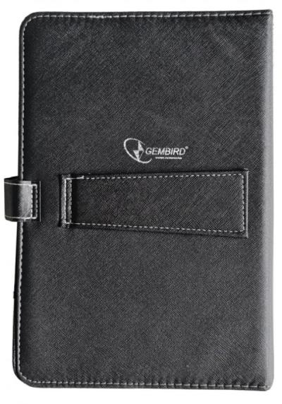 Gembird TA-PCK10-BLACK клавиатура для планшета 10" PC с чехлом и разъёмом micro USB, US, чёрная