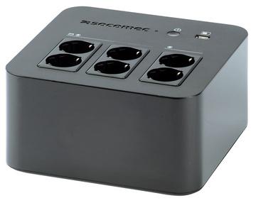 UPS Socomec NeTYS PL 600VA/360W 230V 50/60Hz Step wave, 4+2 schuko output, 1xUSB, Black