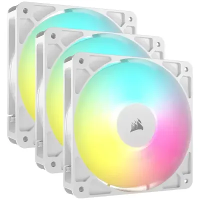 Corsair RS120 ARGB Triple Pack CO-9050185-WW комплект компьютерных вентиляторов 3x120mm, белый