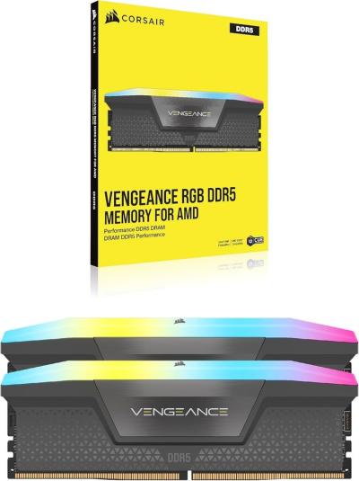 Corsair VENGEANCE Memorija 16GB (2x8GB) DDR5 6000MHz CL36 1.35V RGB XMP EXPO