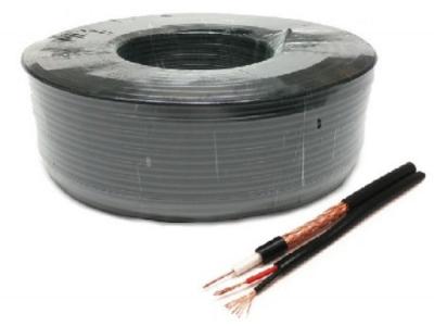 Gembird KABL-COAX-RG59+2X0.75 CCA/PE/100M outdoor koaksialni kabl sa napojnim kablom 2x0,75mm 100m, Crna