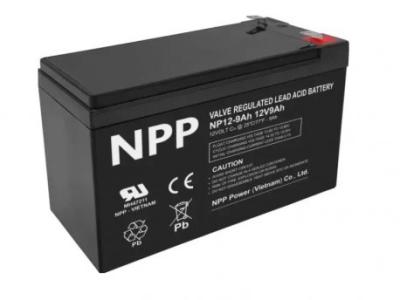 NPP NP12V-9Ah AGM Baterija C20=9AH T1 151x65x94x100, Crna