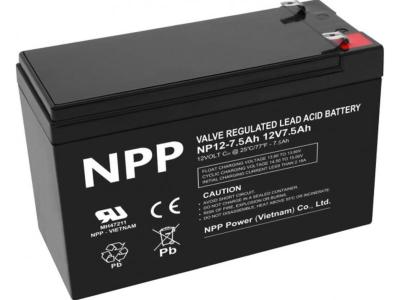 NPP NP12V-7.5Ah AGM Baterija za UPS C20=7.5AH T1 151x65x94x100