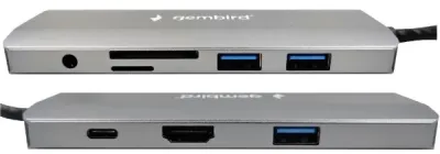 Gembird USB A-CM-COMBO9-03 Adapter HUB 9 portova USB-C HDMI PD SD RJ45