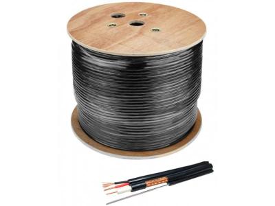 Gembird KABL-COAX-RG59+2X0.75 CCA/PE/300M/MSG outdoor koaksialni kabl sa napojnim kablom 2x0,75 + SAJLA 300m