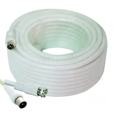Gembird KABL-COAX-RG6/15 Koaksialni kabl RG6 konektor F-male/IEC 6.5mm 15m X553, Beli