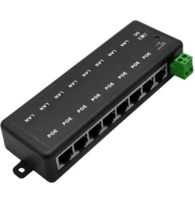 Gembird POE-INJ-8xRJ45 8CH Pasivni prolazni mrežni adapter POE injector IP mrežne kamere Ubiquiti Mikrot