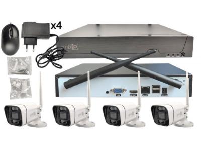 Gembird CAM-IP3MP-WiFiKITXM4 GMB 3-megapixel camera, set 4/1, WiFi, full colour, Xmeye app, with microphone