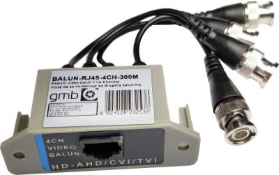 Gembird BALUN RJ45-4CH-300M Balun za video kamere (AHD/CVI/TVI) Sivi
