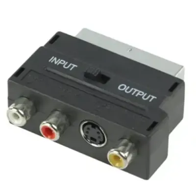 Velteh Adapter skart-3 x RCA sa prekidačem, Crni