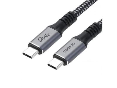 Velteh KT-USB4.05M USB kabl Tip C Thunderbolt 3 100W (20V 5A) 0.5m, Crni