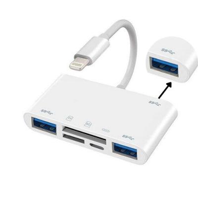 Kettz Lighting adapter 6u1 3xUSB3.0 + TF + SD + Lighting