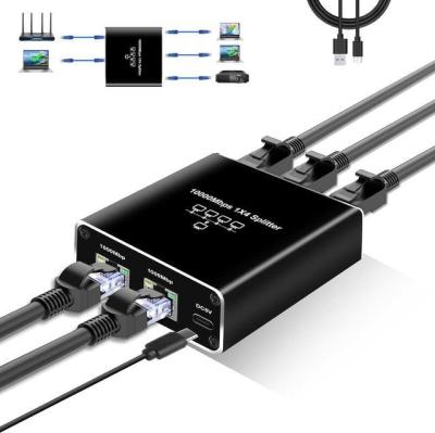 Kettz KT-ETS14 Ethernet spliter 1 na 4 RJ45 1000Mbps, Crni