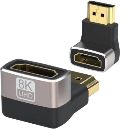 Kettz HA-K908 HDMI adapter, 90° angled, 8K