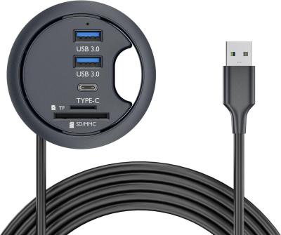 Kettz KT-H040 USB Razdelnik 2×USB 3.0/USB-C i čitač kartica SD/TF