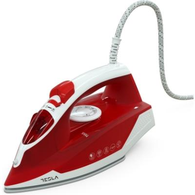 Tesla steam iron, 2200W, red