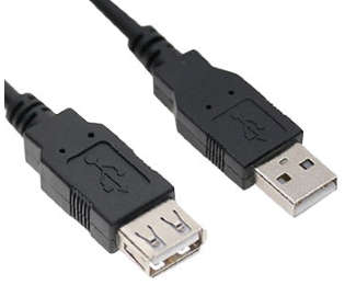 E-Green Kabl USB A - USB A M/F produžni 5m, Crni