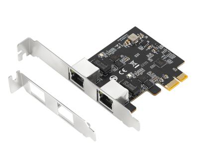 E-Green PCI-Express kartica 2-port 2.5 Gigabit Ethernet (Realtek 8125B)