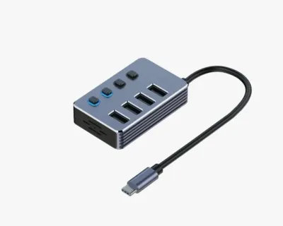 E-Green USB 3.1 tip C HUB Superbrzi 4-portni USB 3.0 sa prekidačima