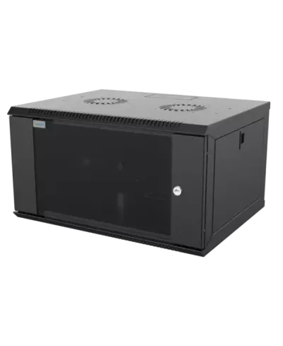 6U/19 wall-mounted rack cabinet with side lock and key Mirsan WTC06U45MN-KYK 565mmx450mmx310mm Black