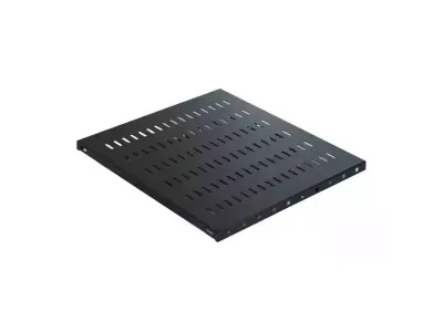 Fixed shelf 1000mm rack mounting on 4 points Mirsan 19/1U black MR.SBR100.01