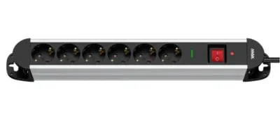 Max MPS-606SOB-1.4M extension cable, 6 sockets, surge protection, 1.4m