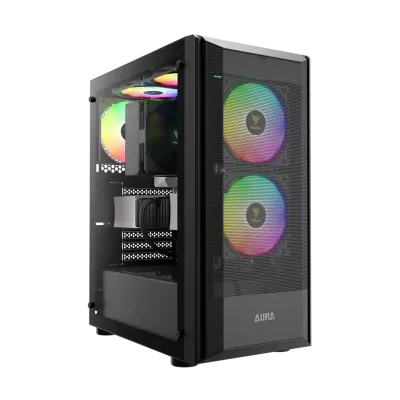 GAMDIAS Aura GC6 Elite ARGB GP650W Midi Tower kućište ATX 650W, Crno