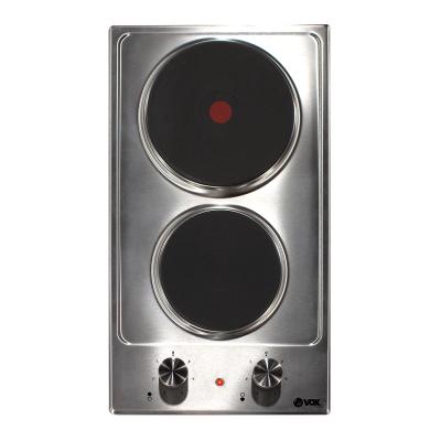Встраиваемая плита Vox EBX200EIX ширина 30cm/механические команды/2x электрическая конфорка
