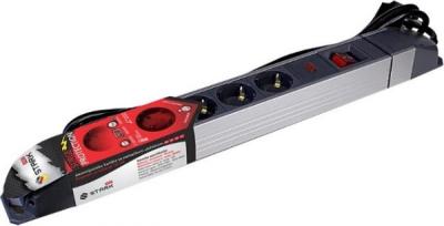 Удлинительный кабель с защитой от перенапряжения Stark Pro Alu 5 розеток, 5m