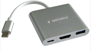 Gembird A-CM-HDMIF-05 alt.A-CM-HDMIF-02-SG Adapter 1065 sivi, Sivi