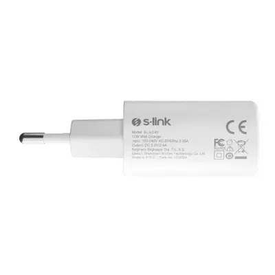 S-Link SL-EC40 power adapter, 5V, 12W, 2400mA, white