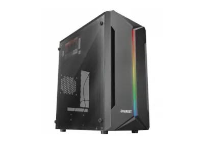 Everest Saber Kuciste Akrilna stranica M-ATX RGB strip 250W