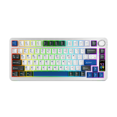 Rampage Quell Pro игровая механическая беспроводная клавиатура с RGB, белая