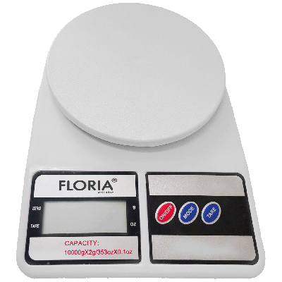Floria ZLN9075 Vaga kuhinjska Do 1 kg, Bela