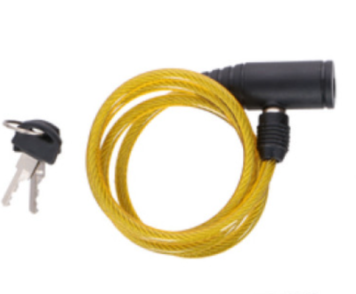Dunlop bicycle lock cable, yellow