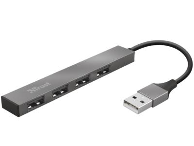 Trust HALYX Hub USB2.0/4xUSB, Sivi