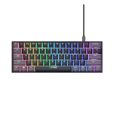 Trust GXT867 ACIRA 60% Gaming tastatura USB Mehanička Engleski, Crna