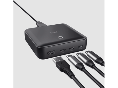 Trust Maxo Desktop punjač 100W USB 3xUSB-C porta 1xUSB-A port, Crni
