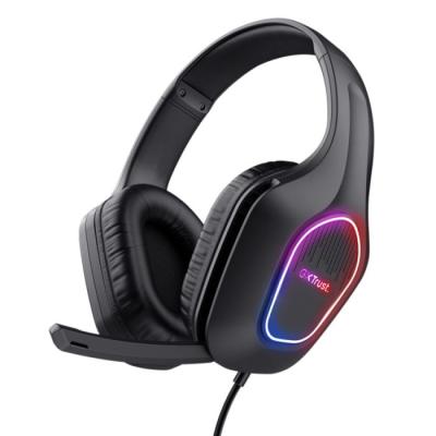 Trust GXT416 игровые наушники ZIROX LED, чёрные