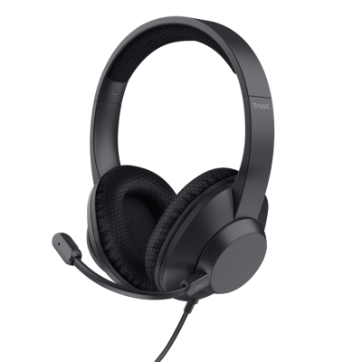 Trust AYDA MAX USB-ENC headphones, black