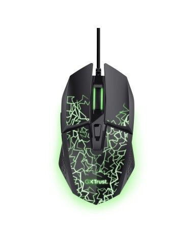 Trust GXT113 FELOX gaming mouse LED wired USB-A 6400 DPI, black-green