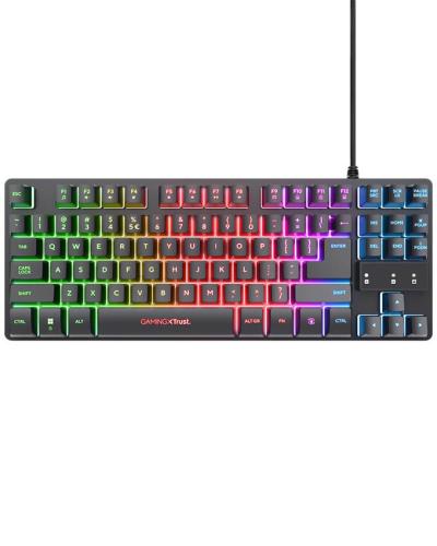 Trust GXT833 Thado Tenkeyless Gaming tastatura US RGB, Crna