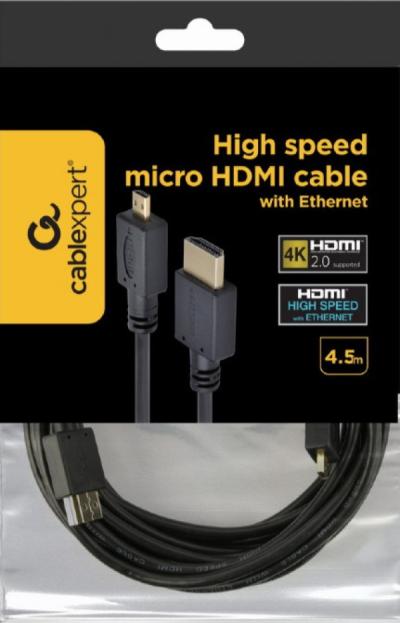 Gembird CC-HDMID-15 HDMI Kabl male to micro D-male 4.5m, Crni