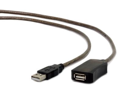 Gembird A/USB A M/F 5m USB 2.0 kabl, Crno