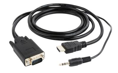 Gembird adapter za video kablove 1,8 m VGA 3.5 mm, Crno