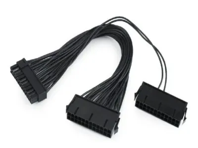 Gembird CC-PSU24-01 Dvostruki naponski produžni kabl za PC 0,3m 24 pina, Crni